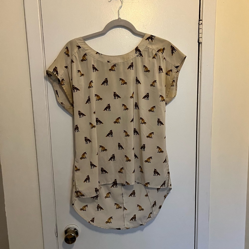 Fox Print Blouse